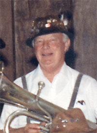 Close-up of Warren Penniman from Thirsty Nine photo with baritone horn