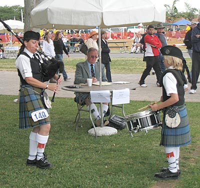 Piping for the drumming judge
